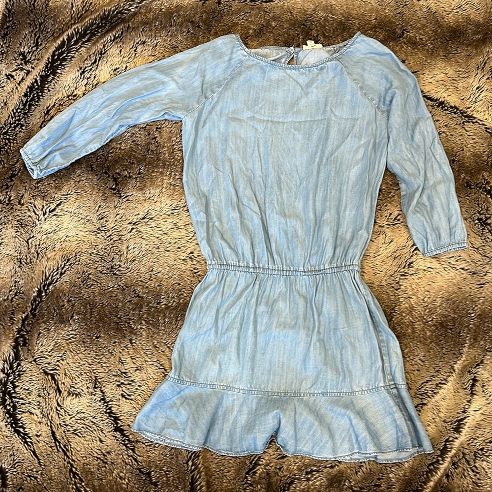 Soft Joie Light Blue Chambray Long Sleeve Mini Dress